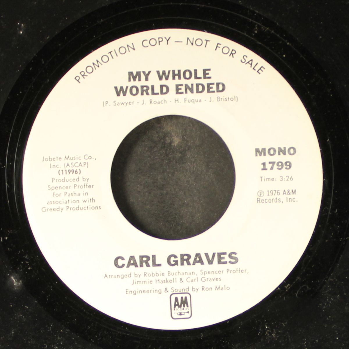 my whole world ended / mono by CARL GRAVES
