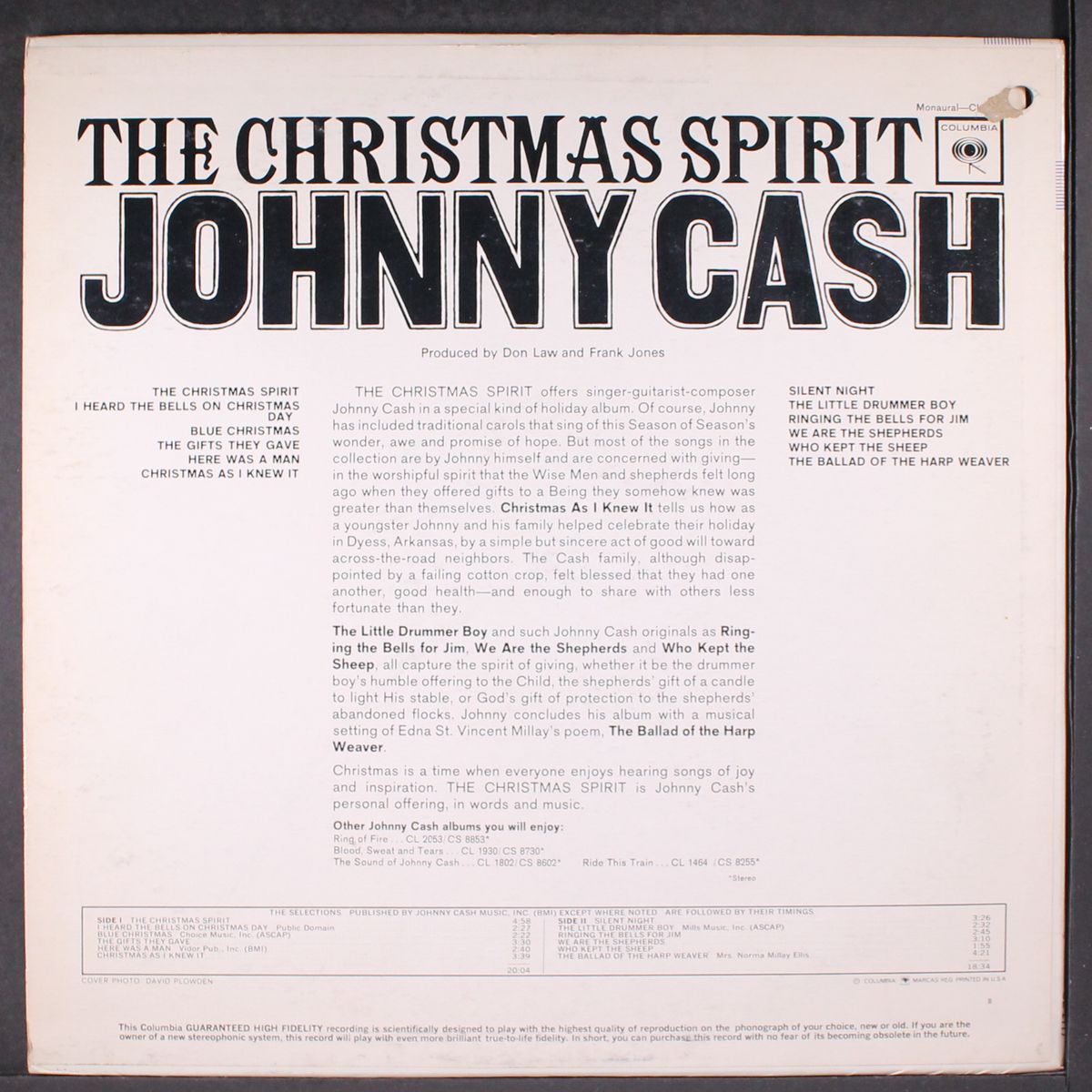 the christmas spirit by JOHNNY CASH