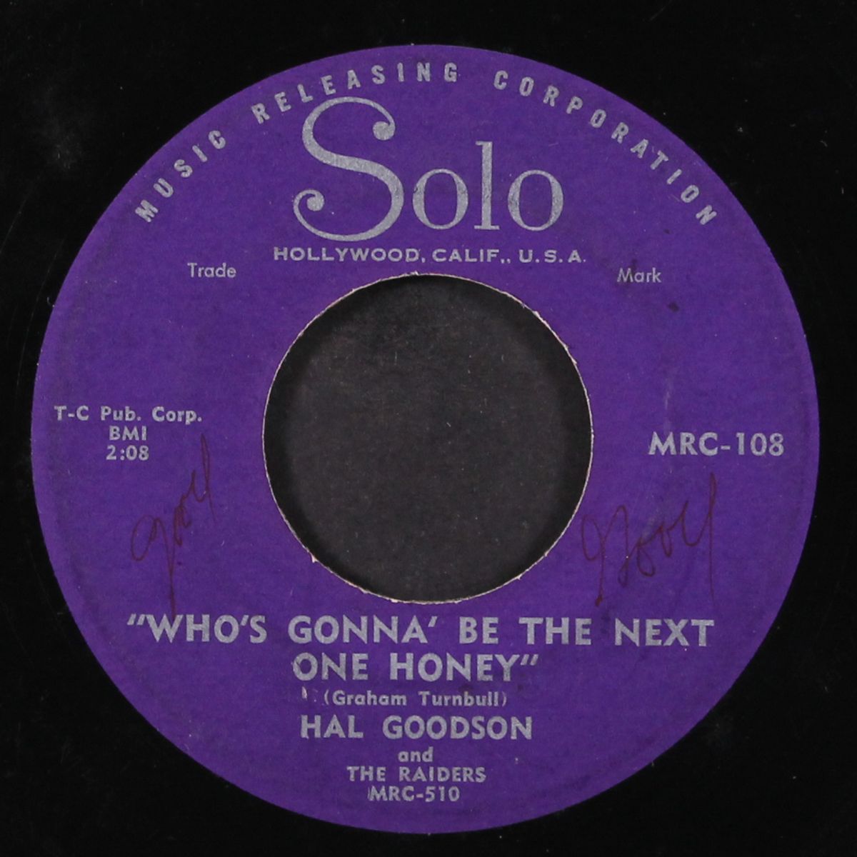 who's gonna be the next one honey / later baby by HAL GOODSON