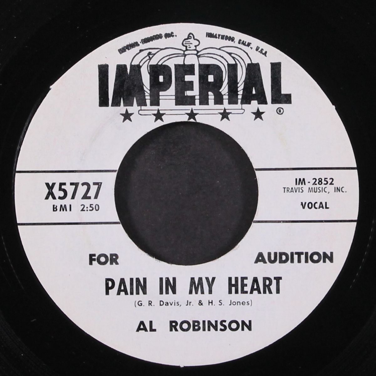 i'm leaving you today / pain in my heart by AL ROBINSON