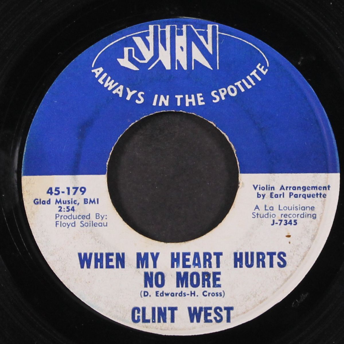 our love / my heart hurts no more by CLINT WEST