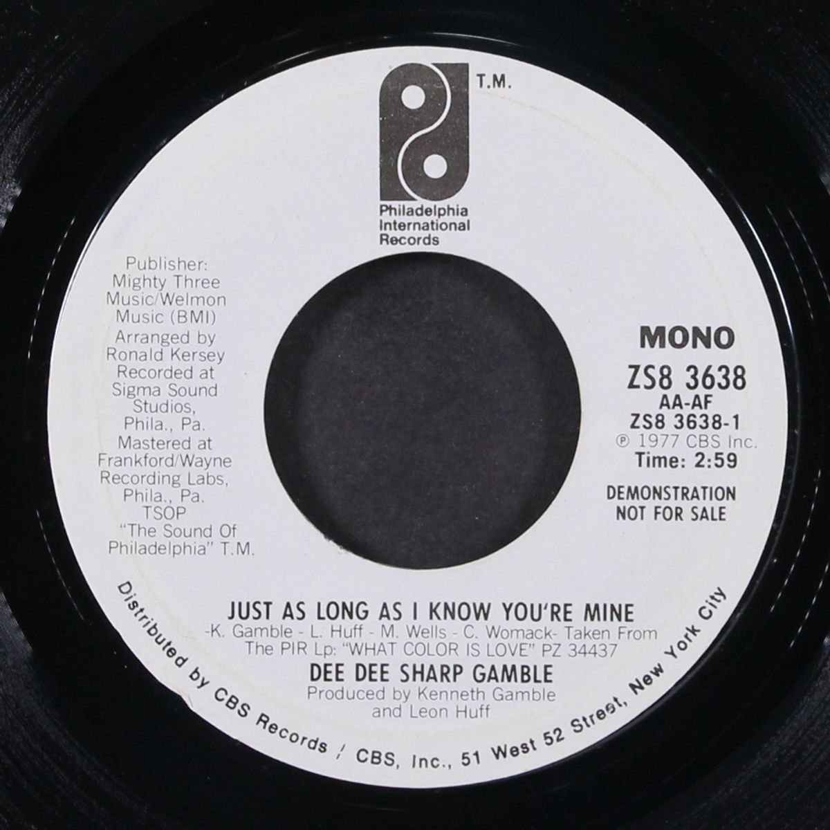 just as long as i know you're mine by DEE DEE SHARP GAMBLE