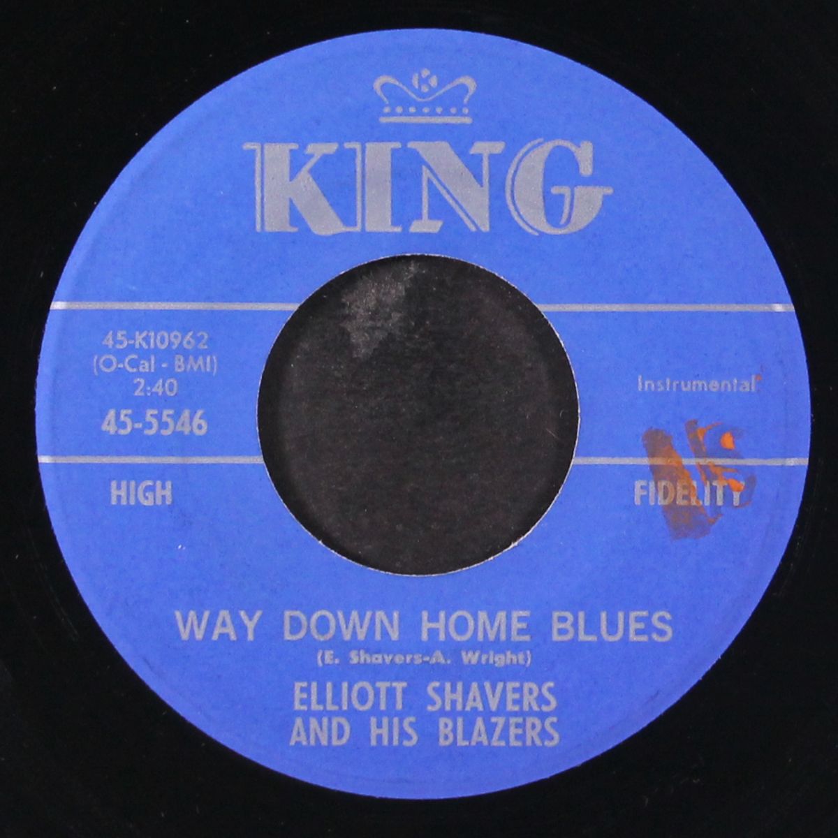 scratch that itch / way down home blues by ELLIOTT SHAVERS & BLAZERS