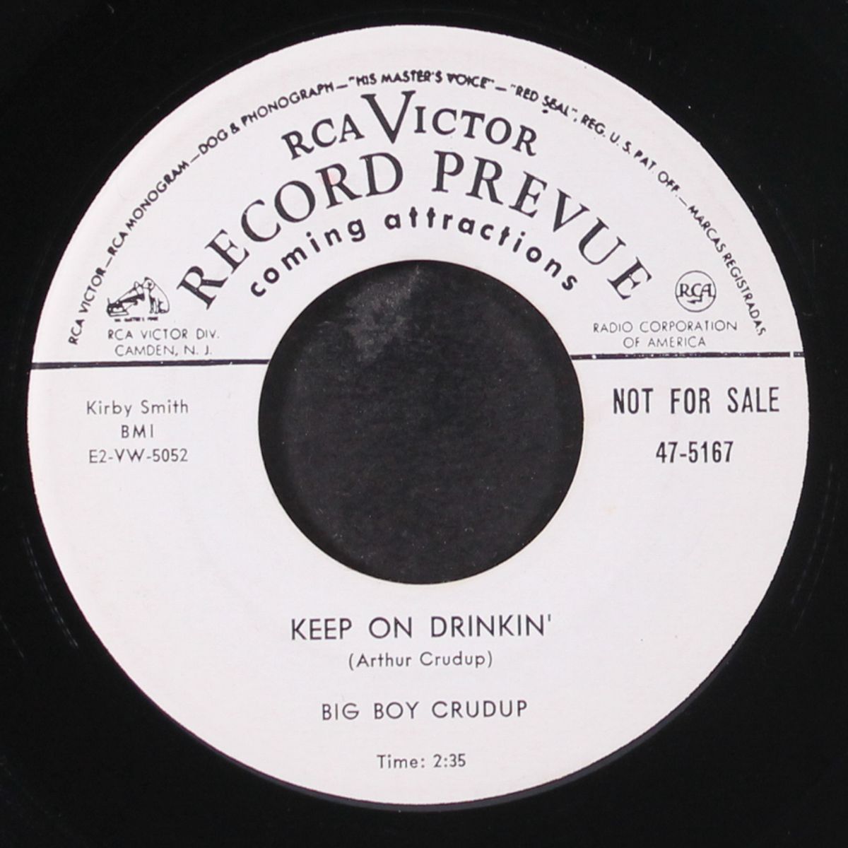 nelvina / keep on drinkin' by BIG BOY CRUDUP
