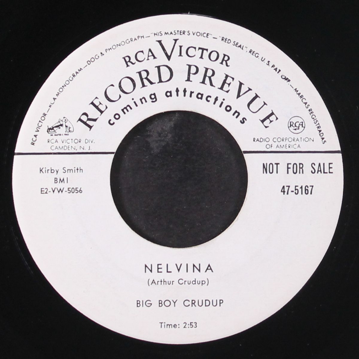 nelvina / keep on drinkin' by BIG BOY CRUDUP