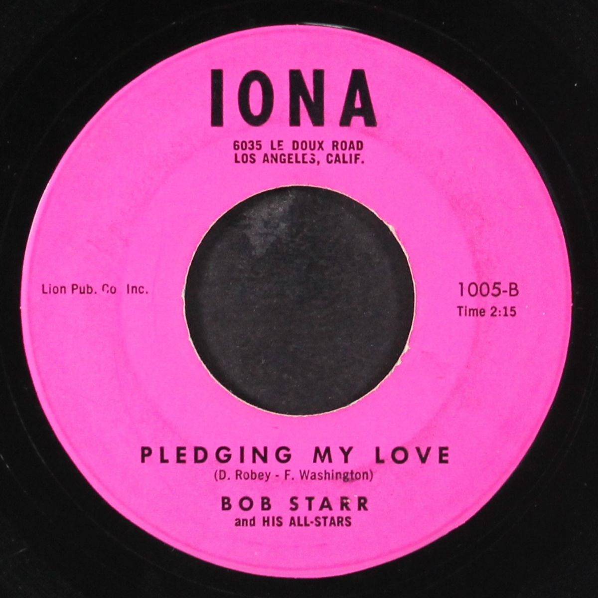 my girl back in l.a. / pledging my love by BOB STARR