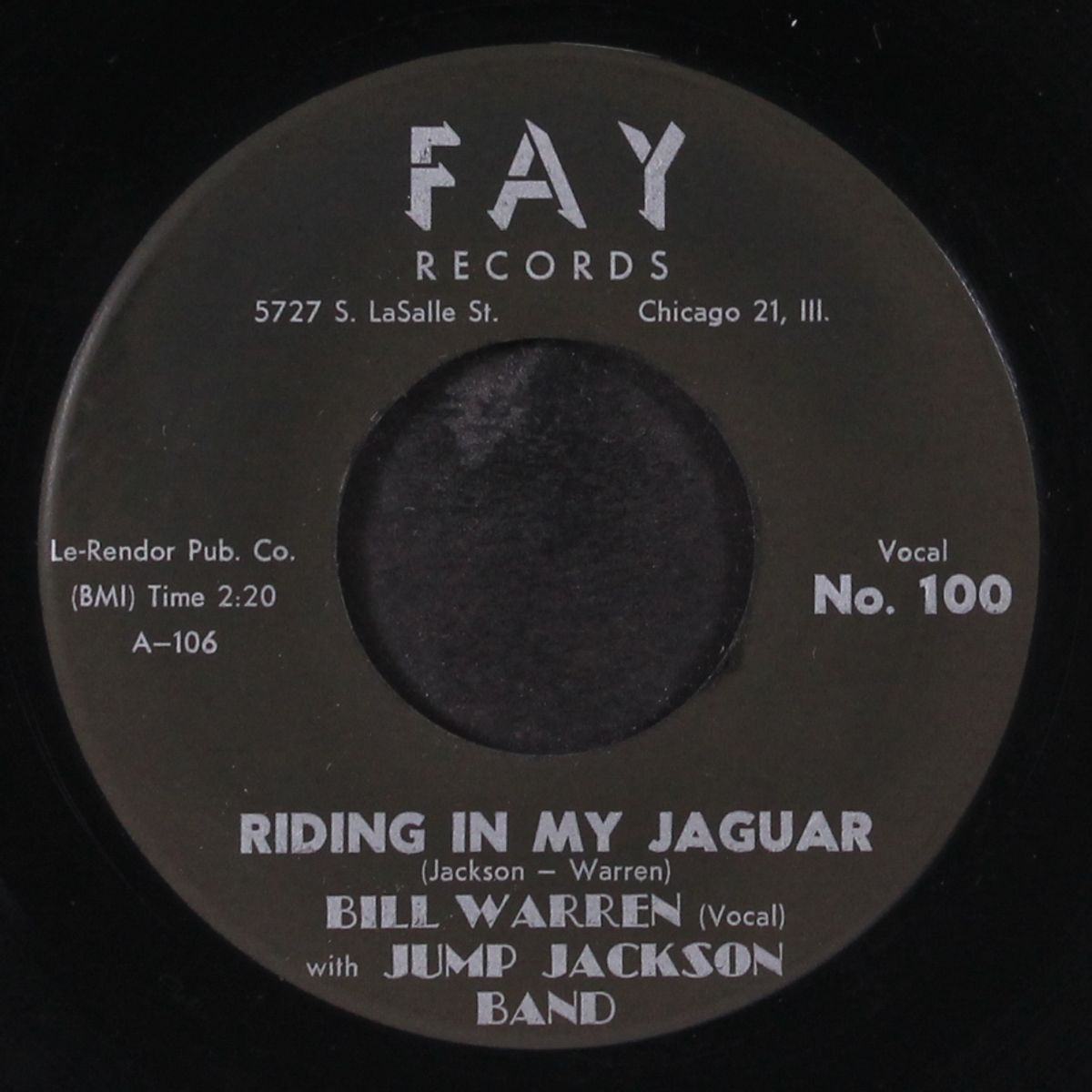 riding in my jaguar / midnight shuffle by BILL WARREN & JUMP JACKSON