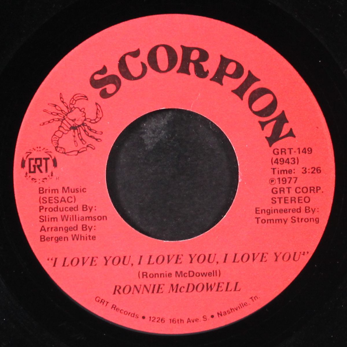 i love you, i love you, i love you by RONNIE MCDOWELL