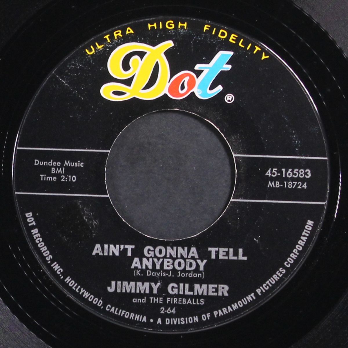 ain't gonna tell nobody / young am i by JIMMY GILMER
