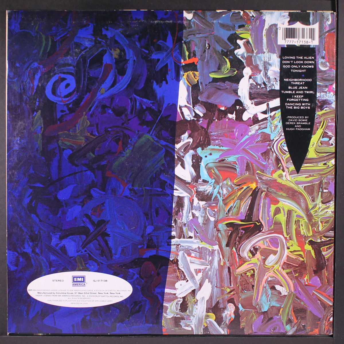 tonight by DAVID BOWIE