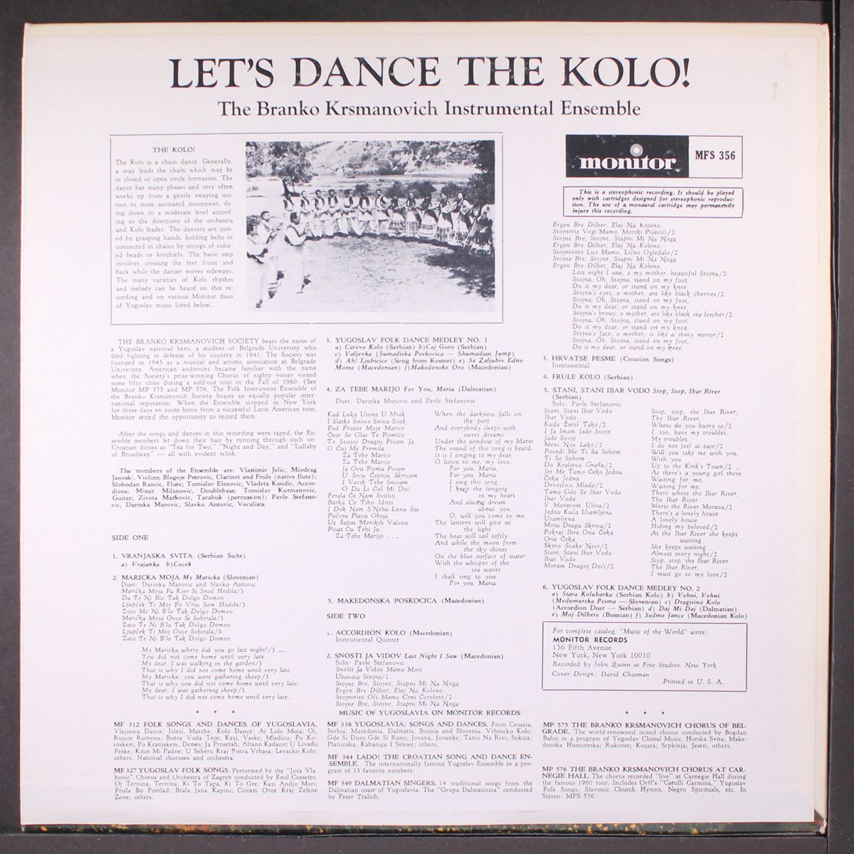 let's dance the kolo by BRANKO KRSMANOVICH INSTRUMENTAL ENSEMBLE