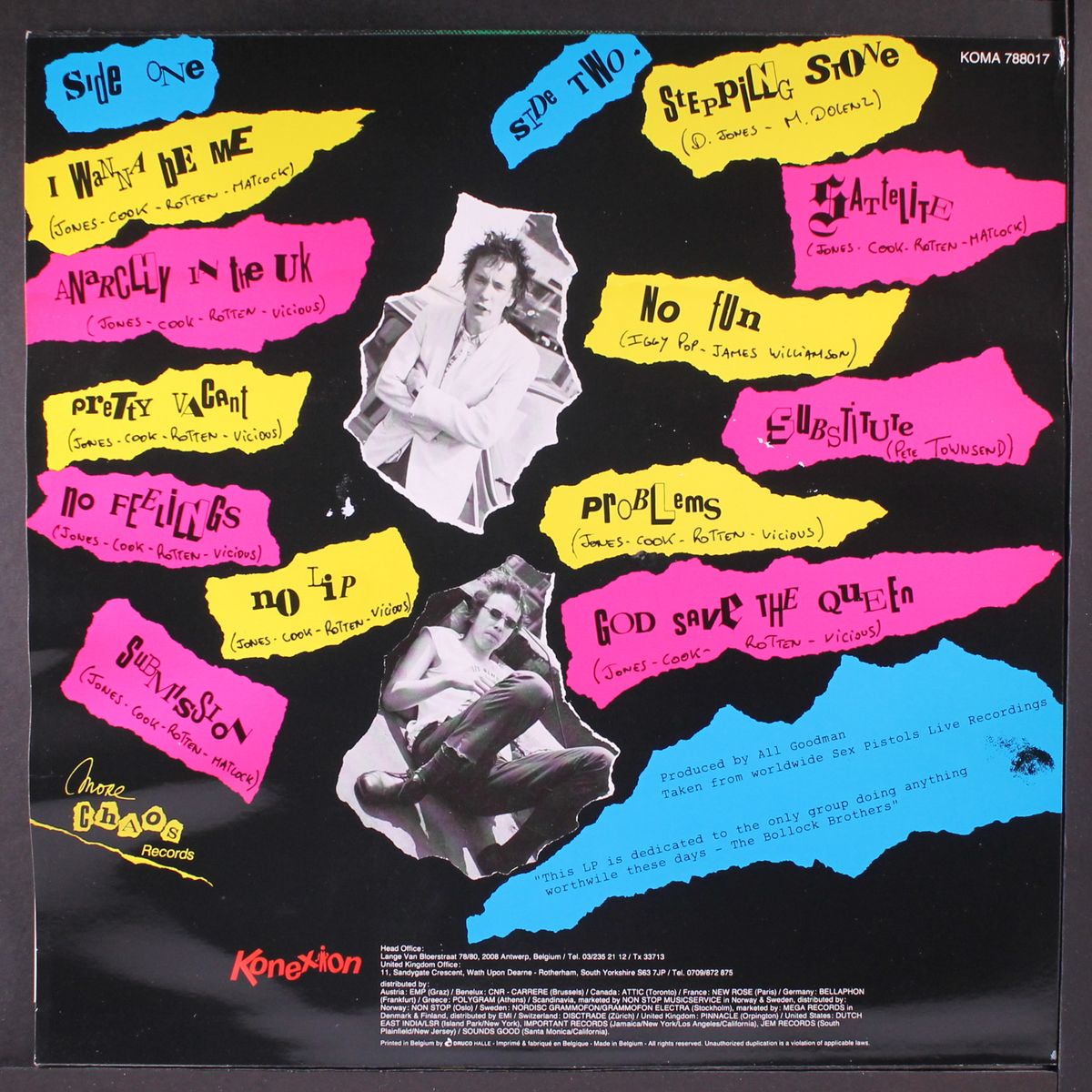 live worldwide by SEX PISTOLS