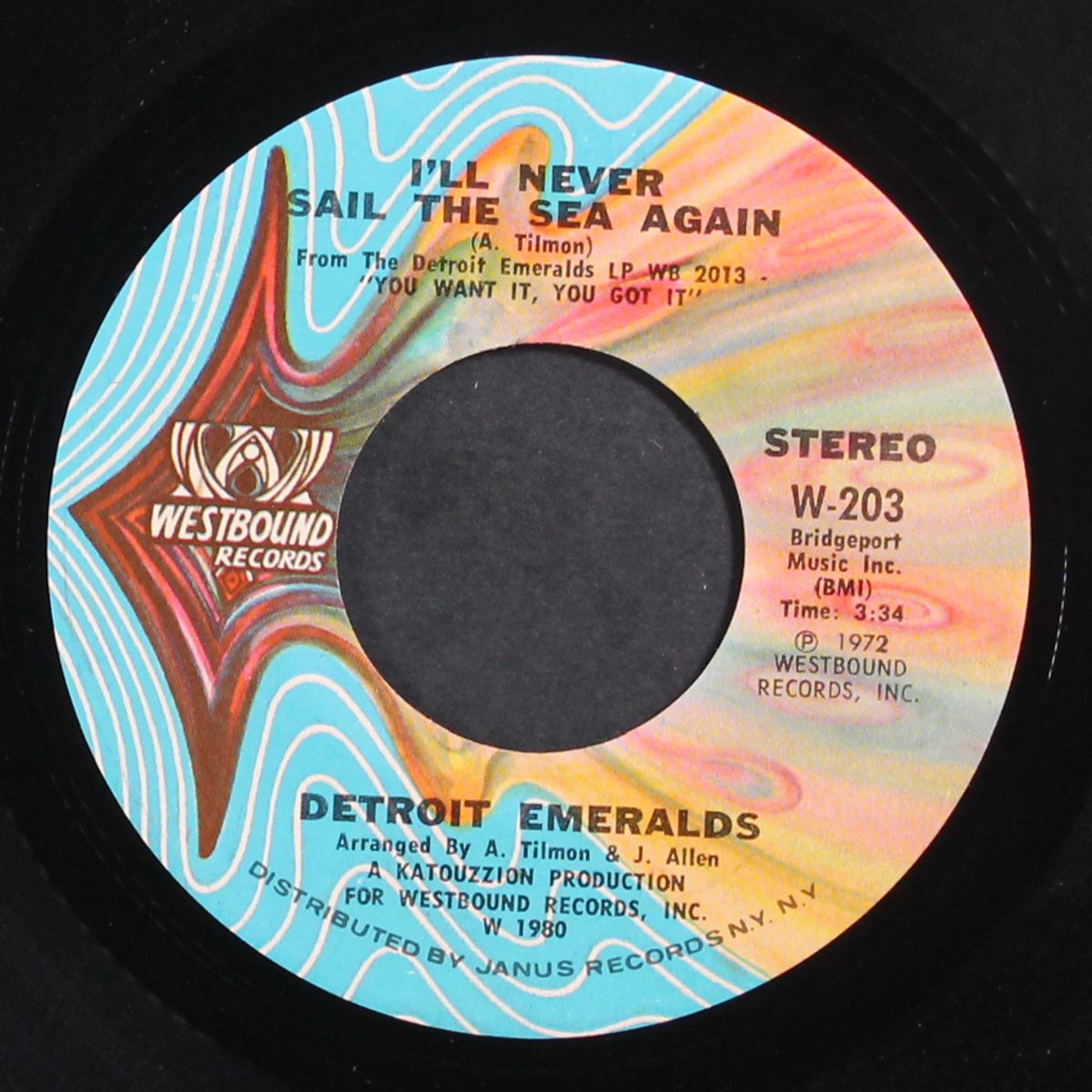 baby let me take you (in my arms) / i'll never sail the sea again by DETROIT EMERALDS