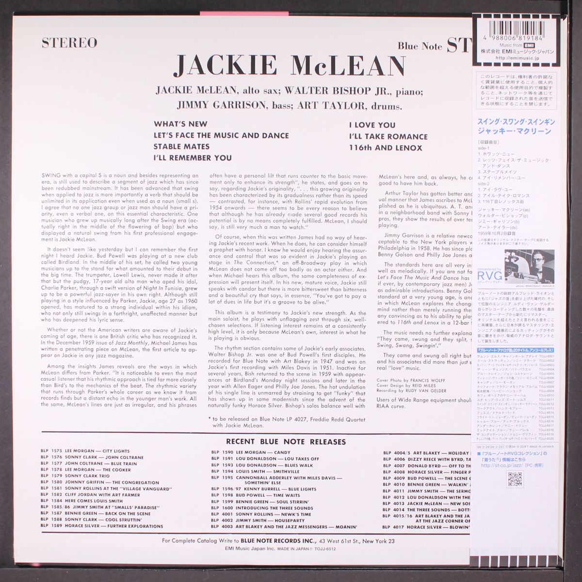 swing, swang, swingin' by JACKIE MCLEAN