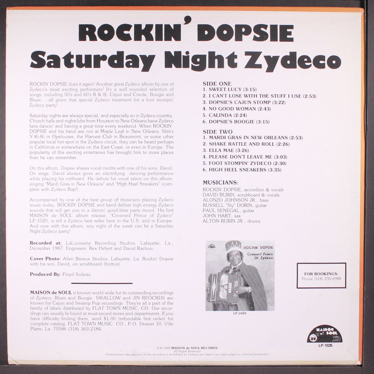 saturday night zydeco by ROCKIN' DOPSIE