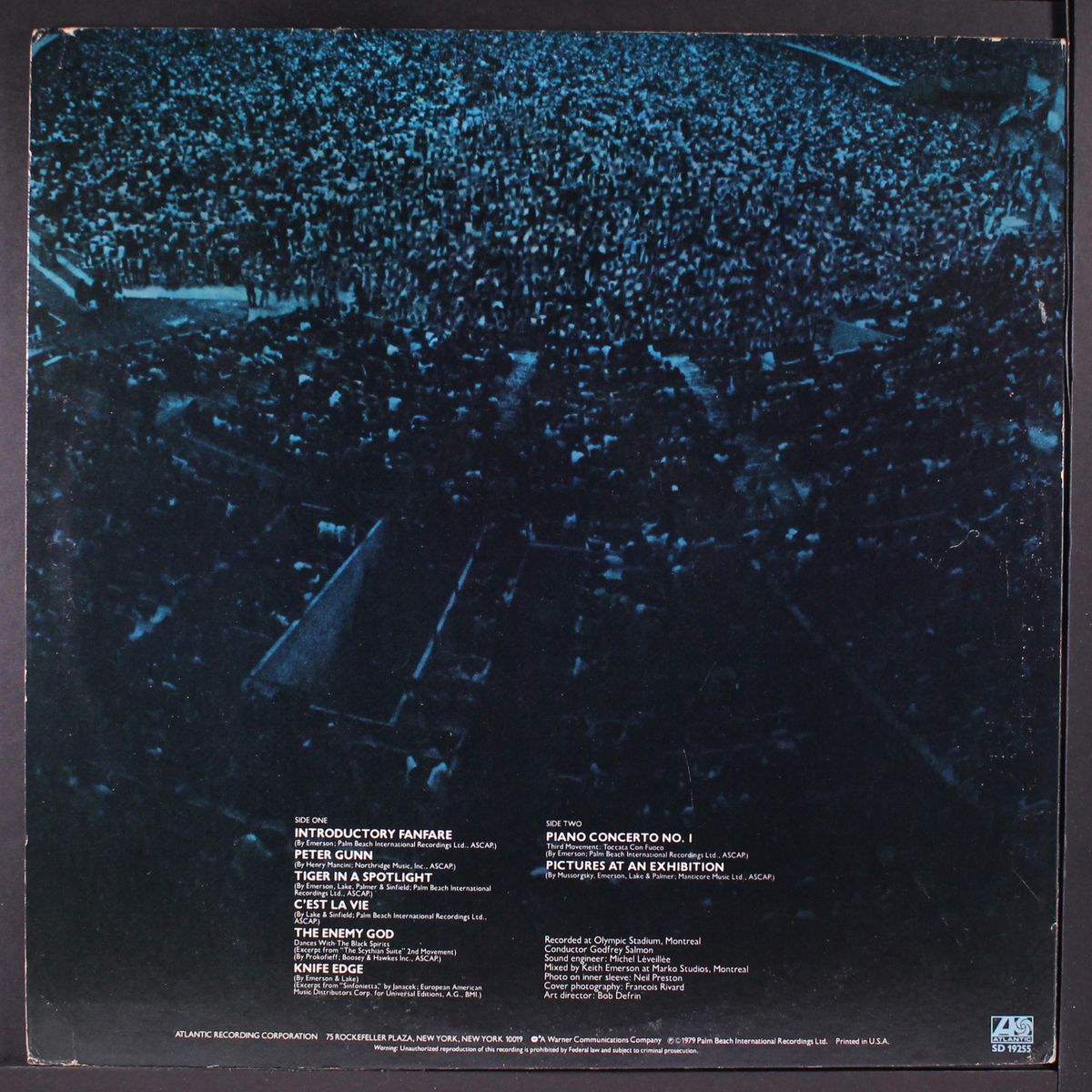 in concert by EMERSON, LAKE & PALMER