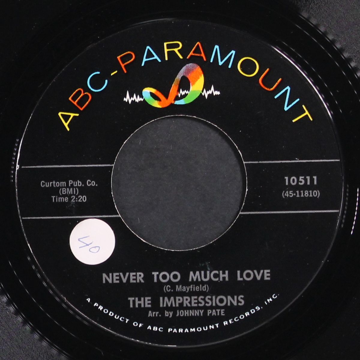 talking about my baby / never too much love by IMPRESSIONS