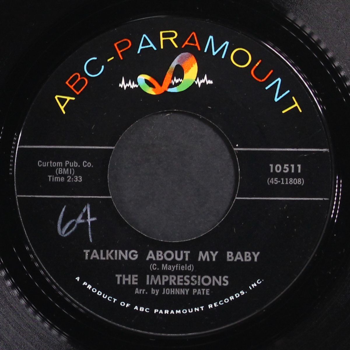 talking about my baby / never too much love by IMPRESSIONS
