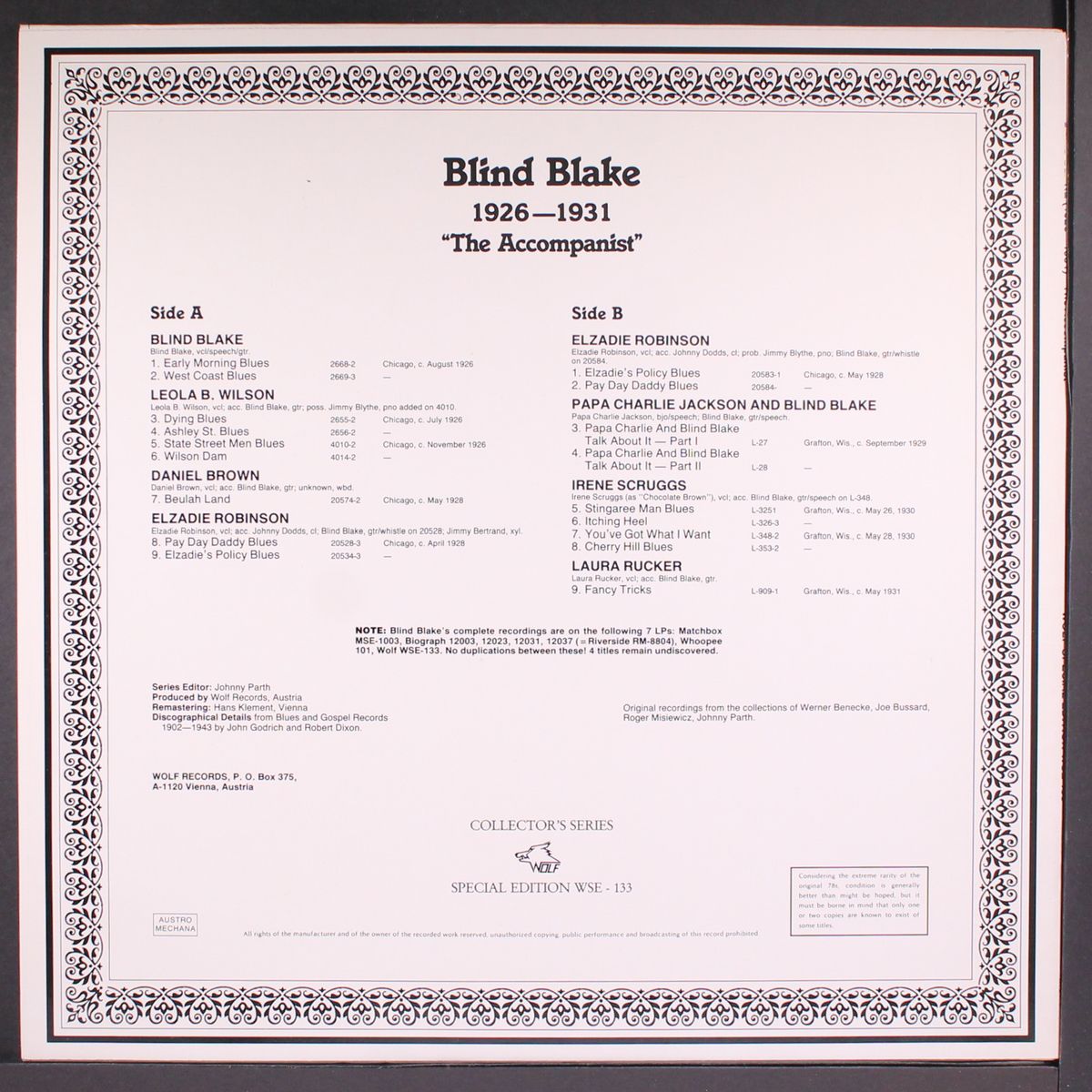 1926-31, the accompanist by BLIND BLAKE