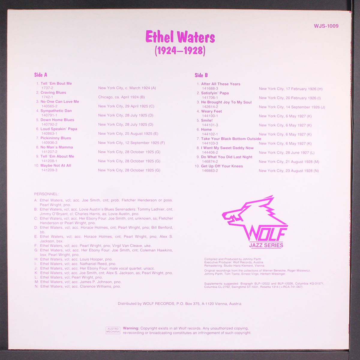 1924-28 by ETHEL WATERS