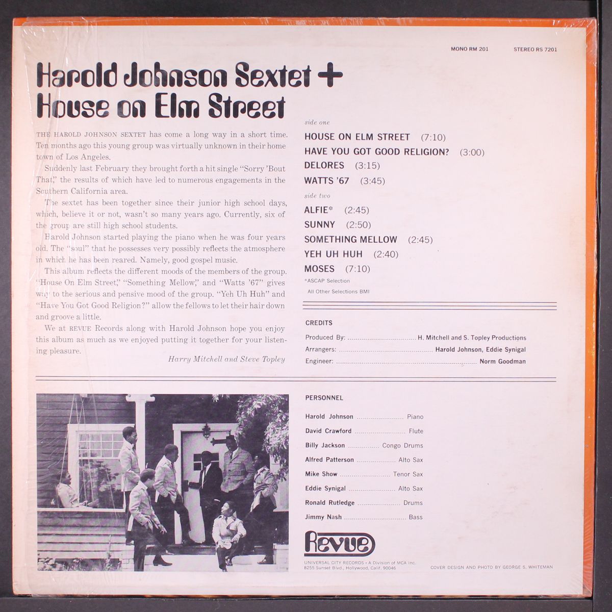 house on elm street by HAROLD JOHNSON SEXTET
