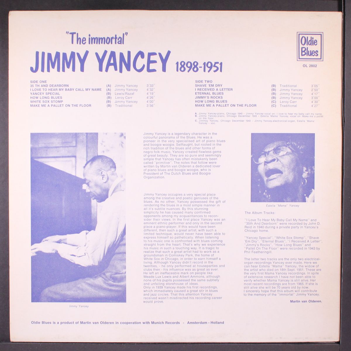 the immortal 1898-1951 by JIMMY YANCEY