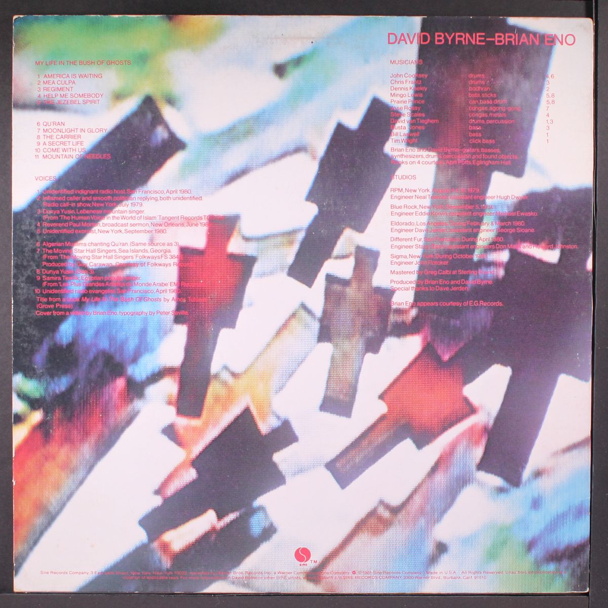 my life in the bush of ghosts by BRIAN ENO & DAVID BYRNE