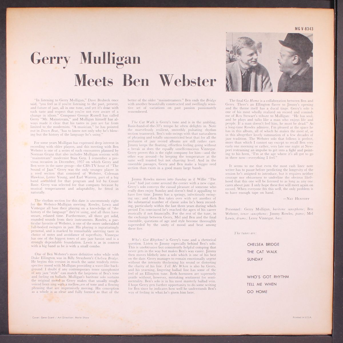 meets ben webster by GERRY MULLIGAN