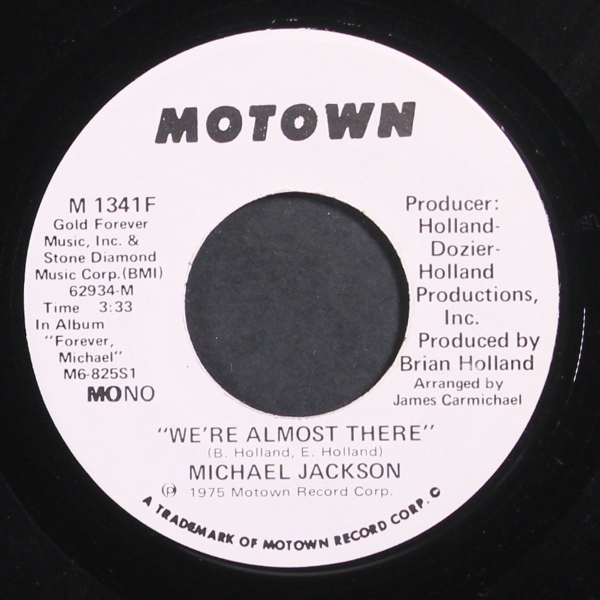 we're almost there / take me back by MICHAEL JACKSON
