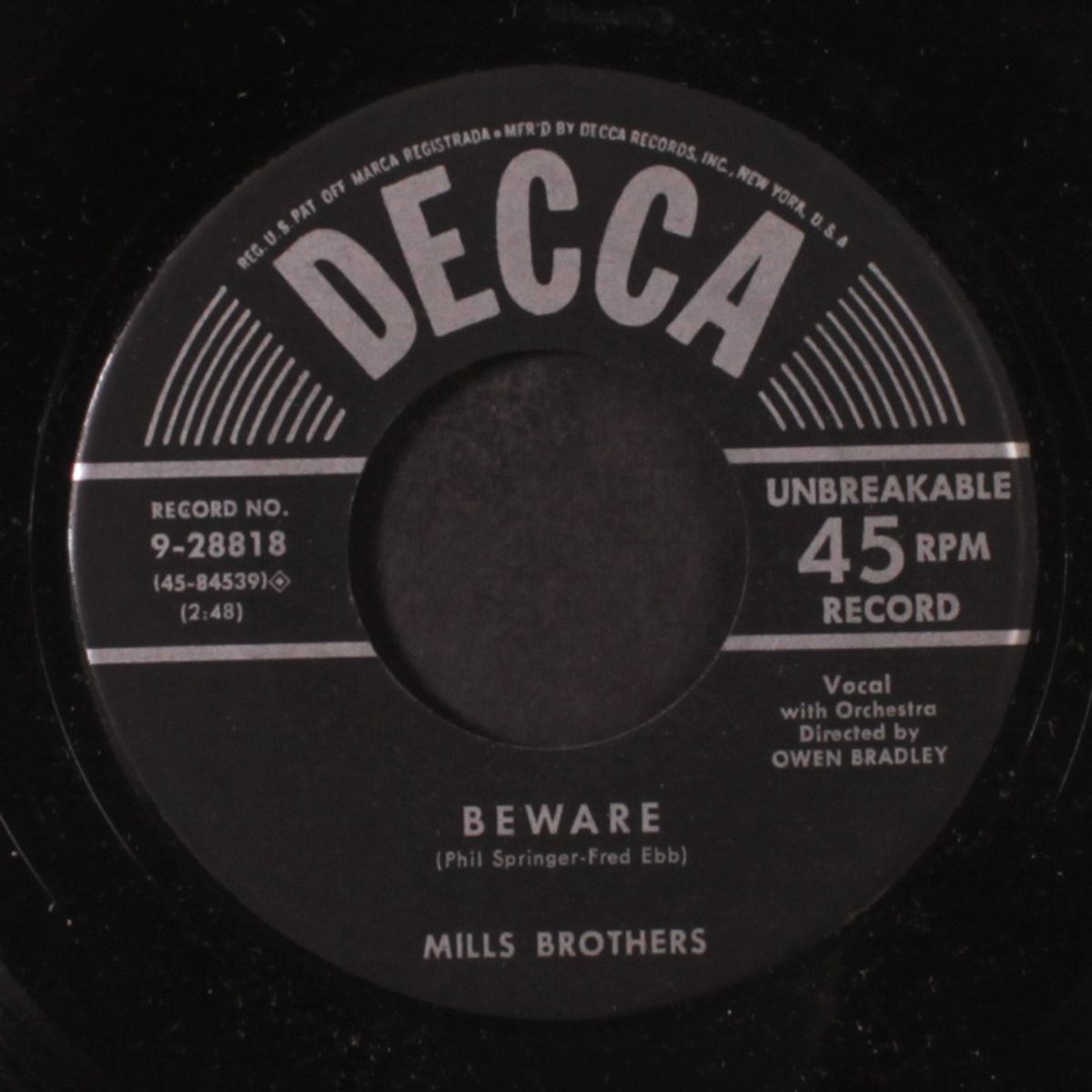 beware / who put the devil in evelyn's eyes by MILLS BROTHERS