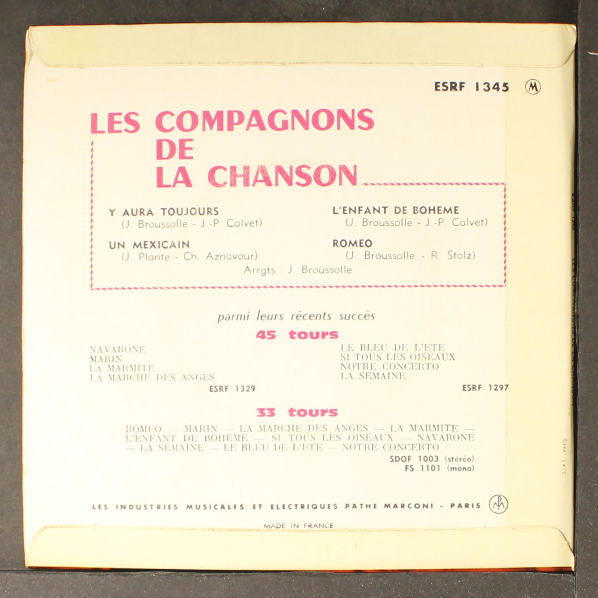 y'aura toujours + 3 by LES COMPAGNONS DE LA CHANSON