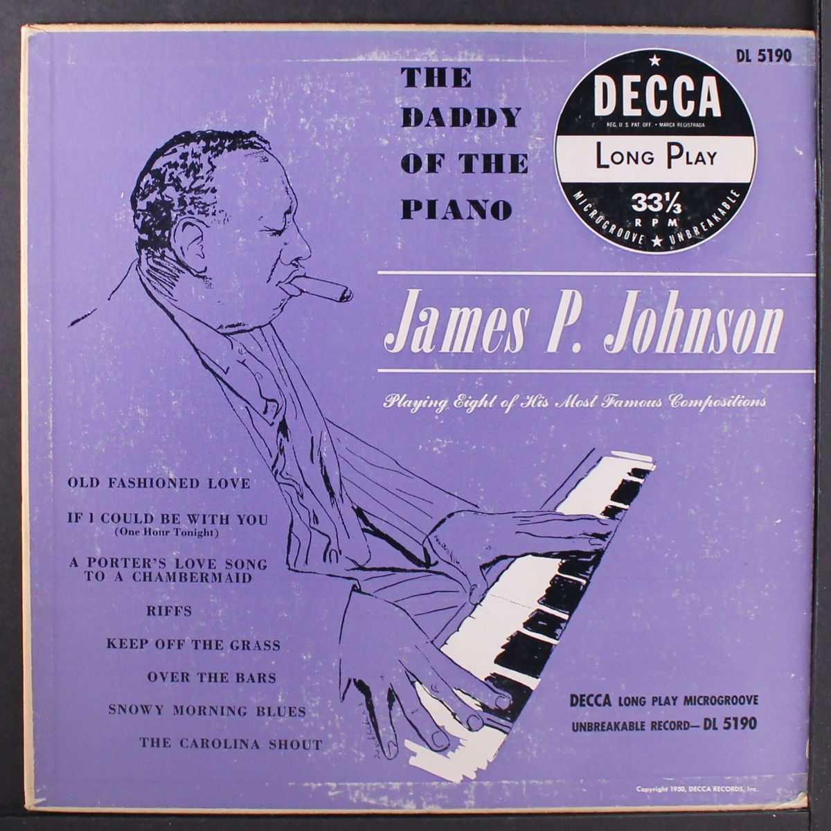 the daddy of the piano by JAMES P. JOHNSON