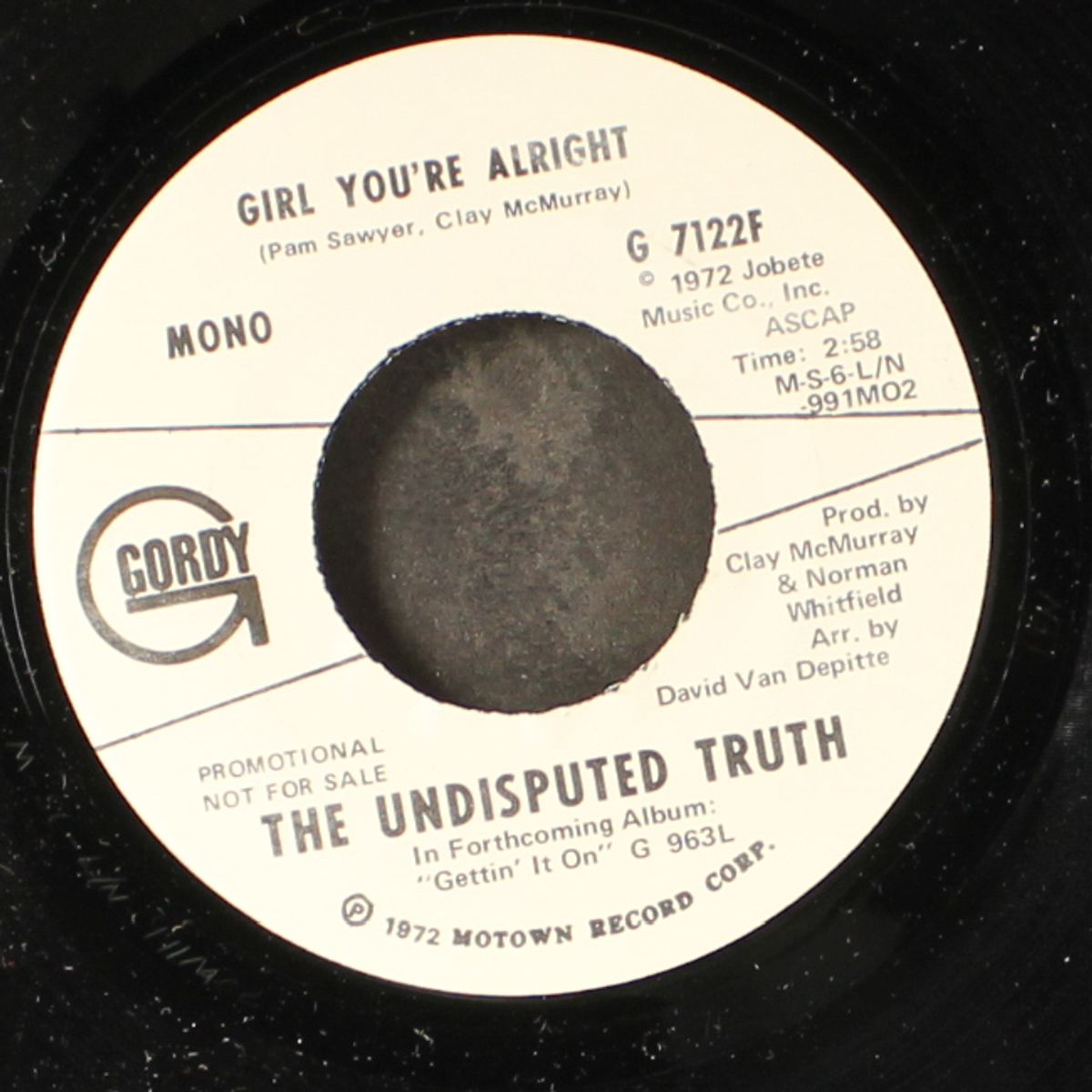 girl you're alright / mono by UNDISPUTED TRUTH