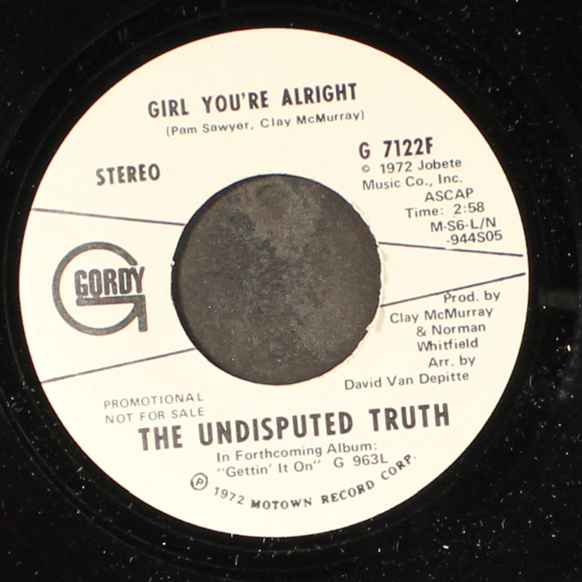 girl you're alright / mono by UNDISPUTED TRUTH