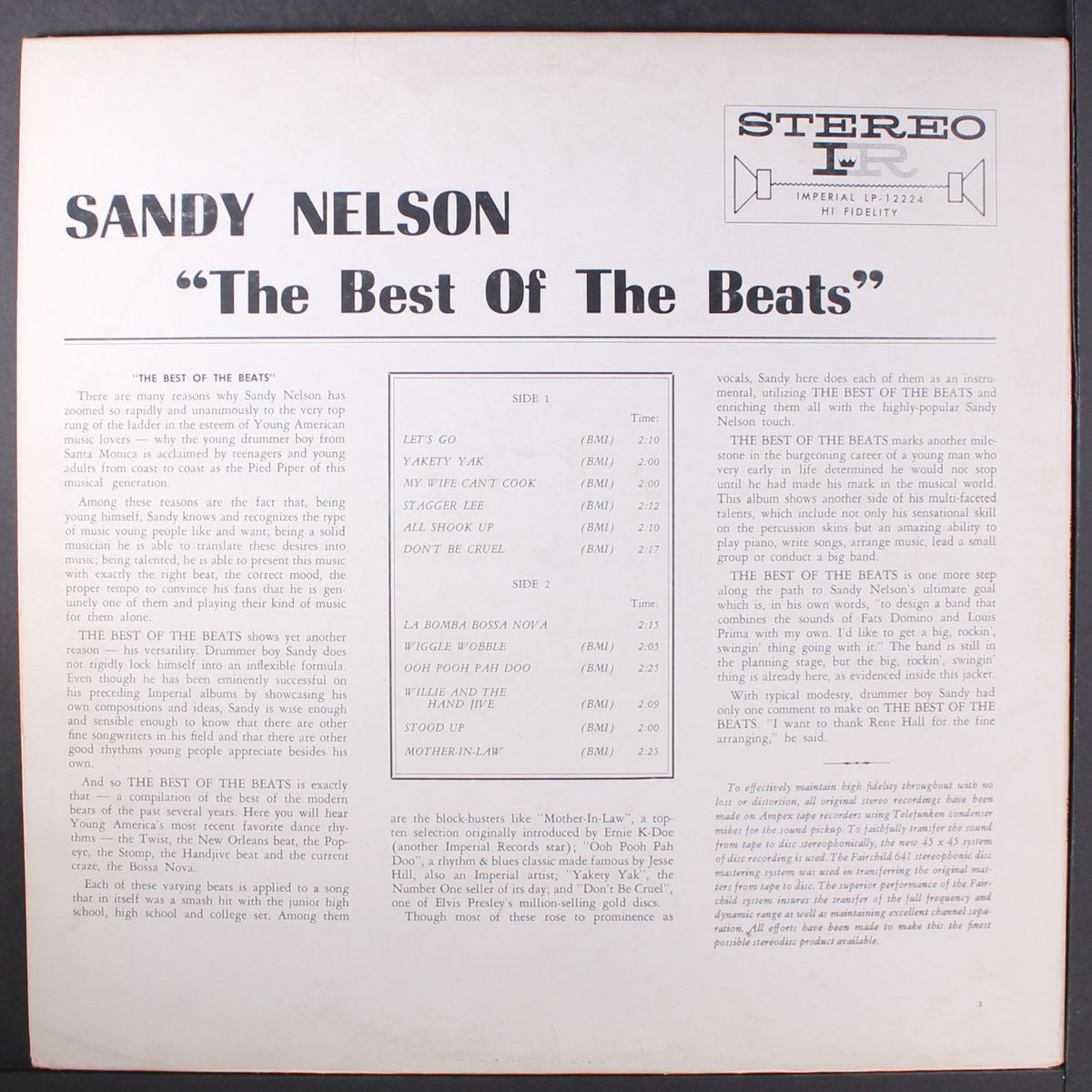 the best of the beats by SANDY NELSON