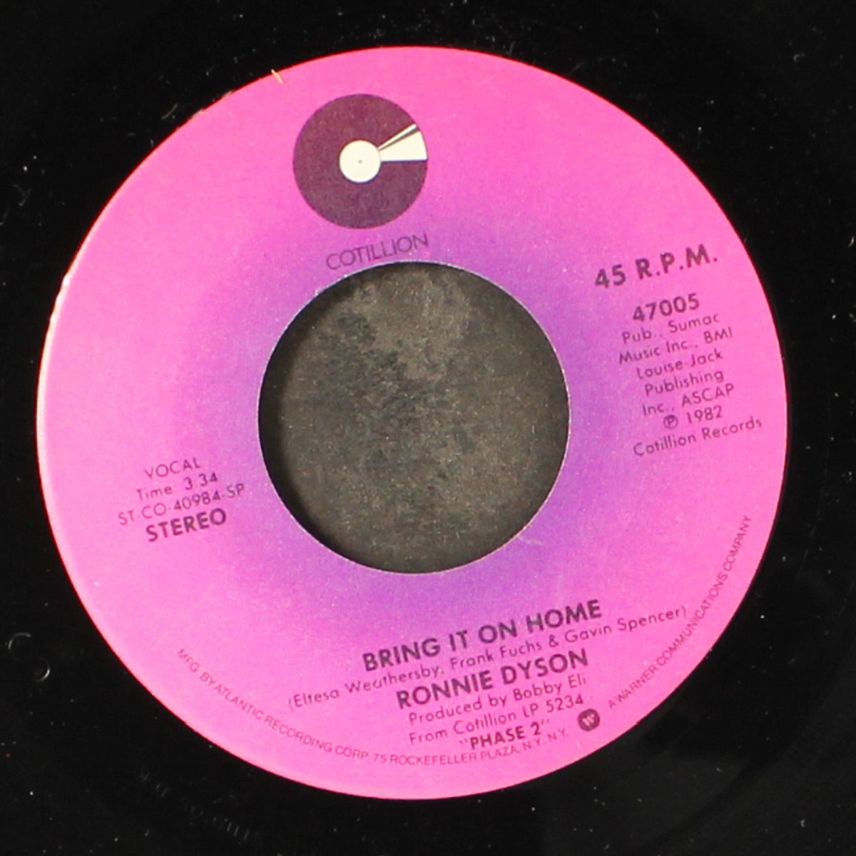 heart to heart / bring it on home by RONNIE DYSON
