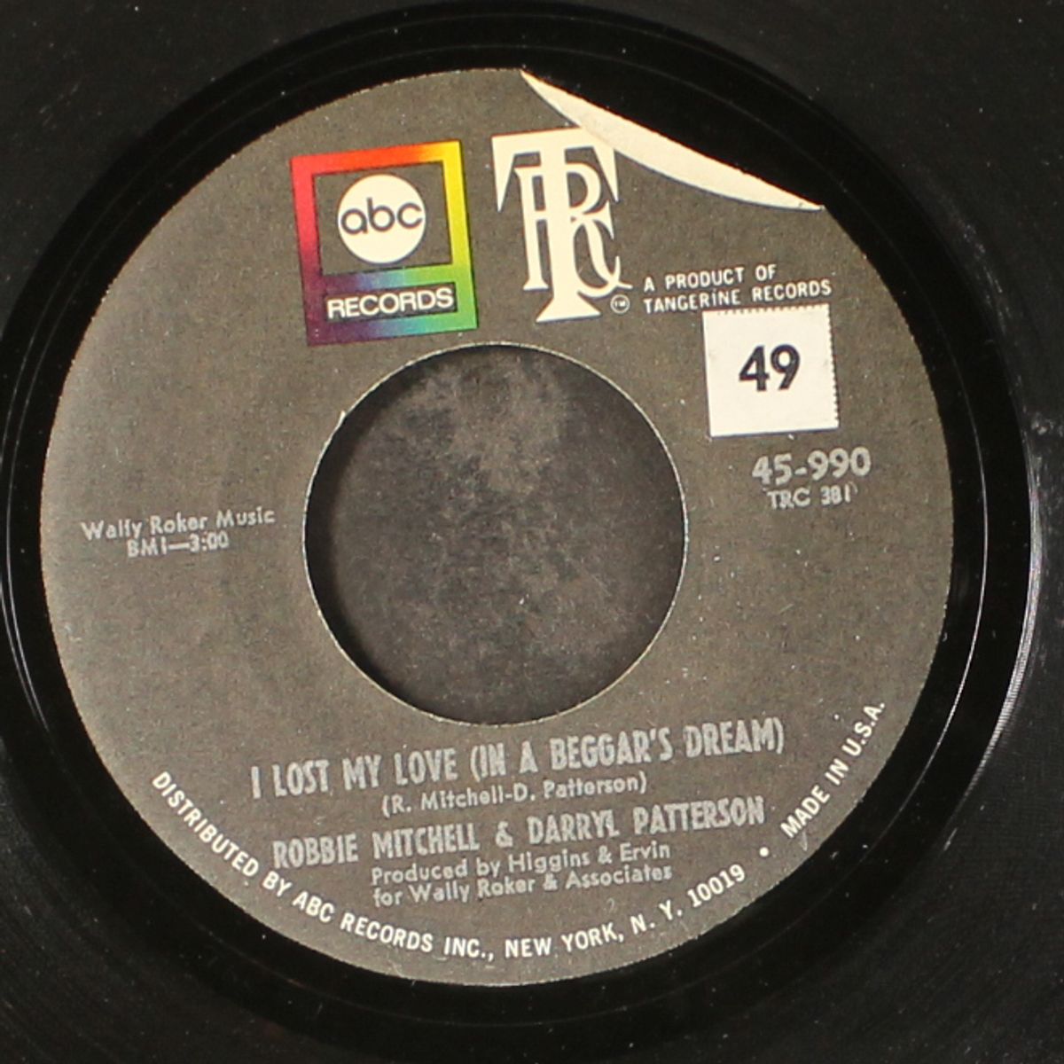 i lost my love / no one can do the things you do by ROBBIE MITCHELL & DARRYL PATTERSON
