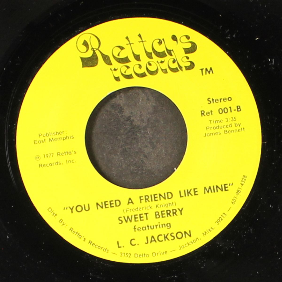 don't let go / you need a friend like mine by SWEET BERRY W/ L.C. JACKSON
