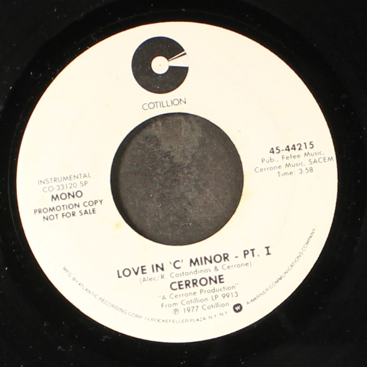 love in 'c' minor / mono by CERRONE