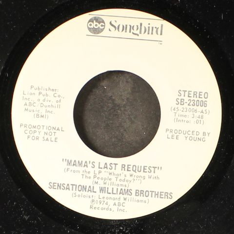 SENSATIONAL WILLIAMS BROTHERS