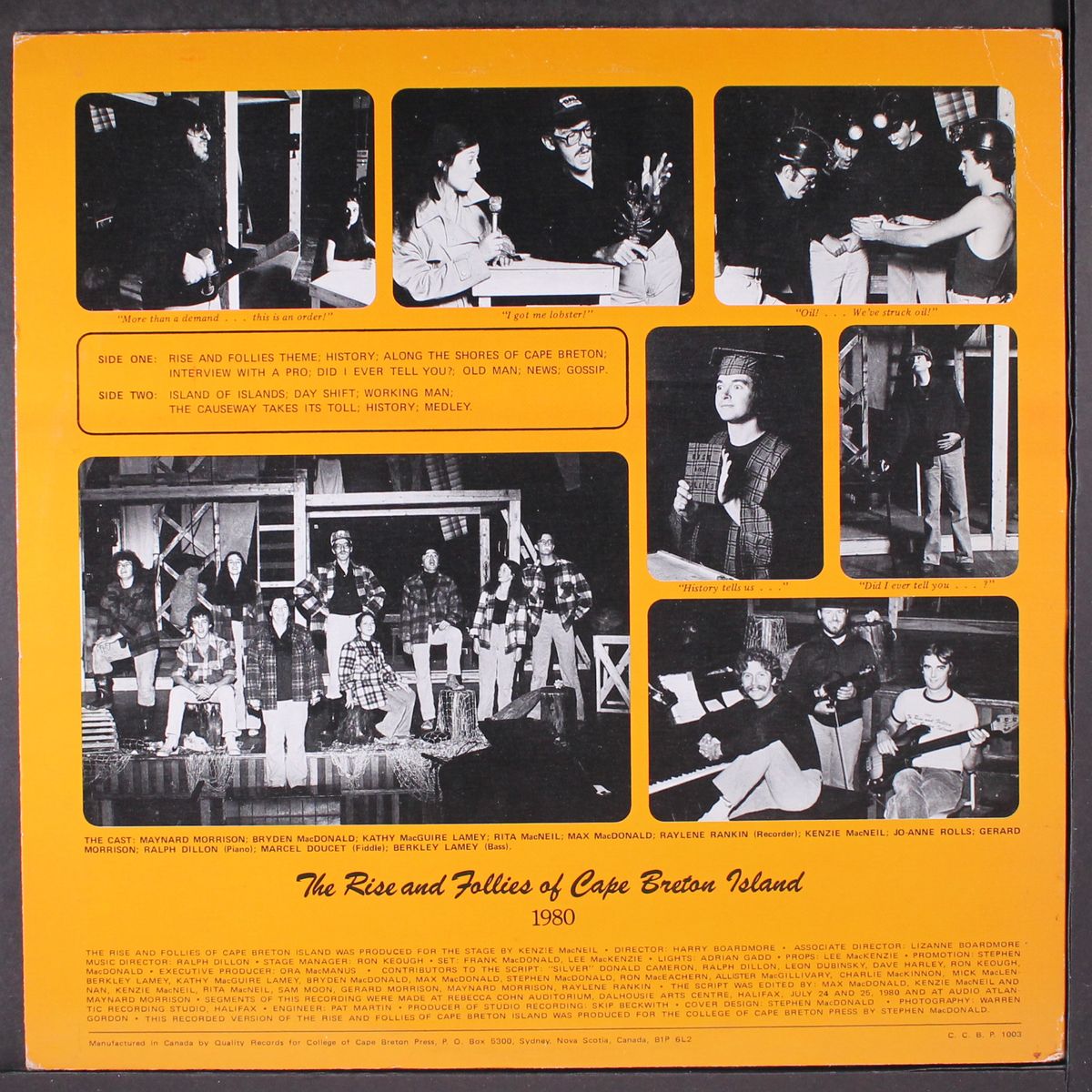 the rise and follies of cape breton island: 1980 by ORIGINAL CAST