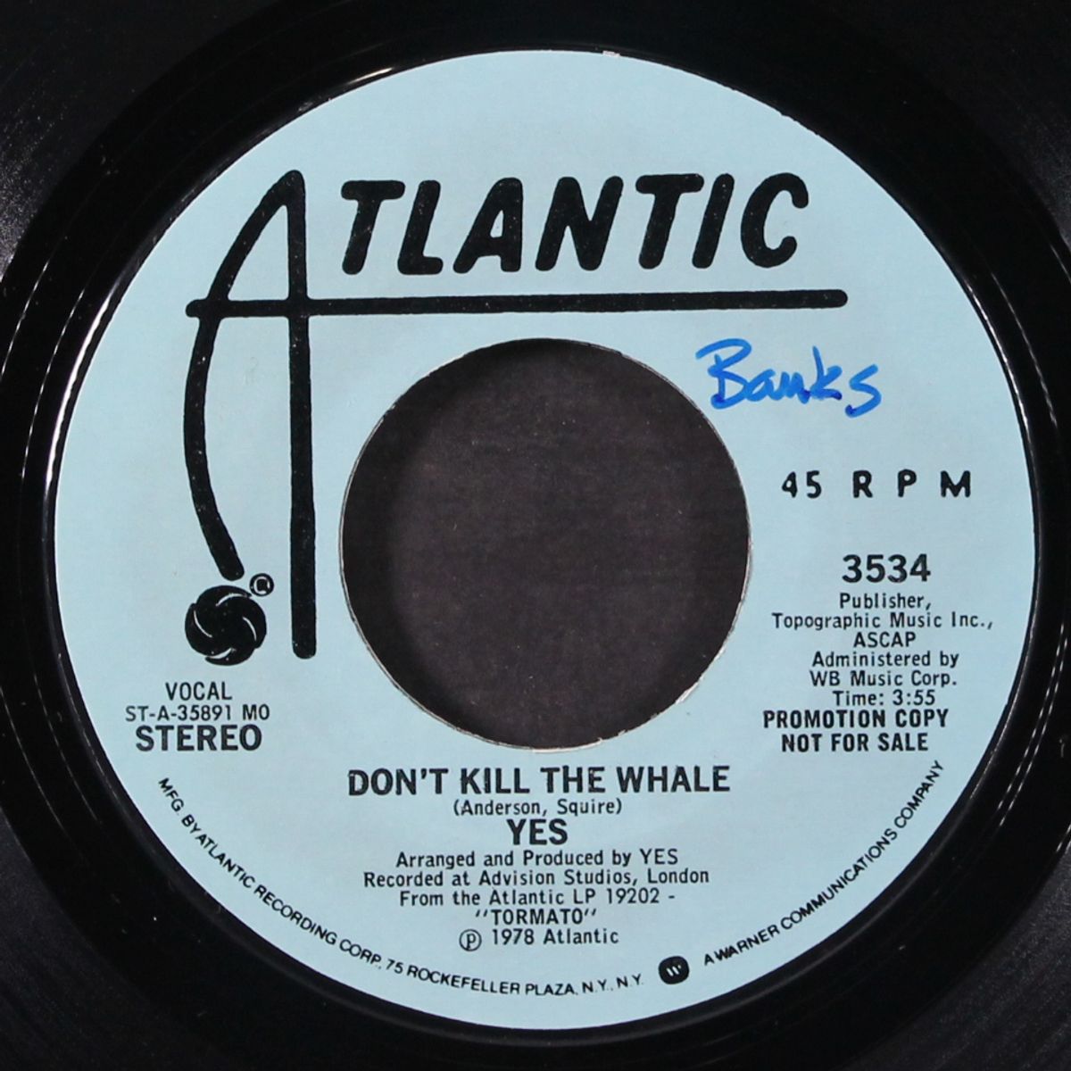 don't kill the whale / release, release by YES