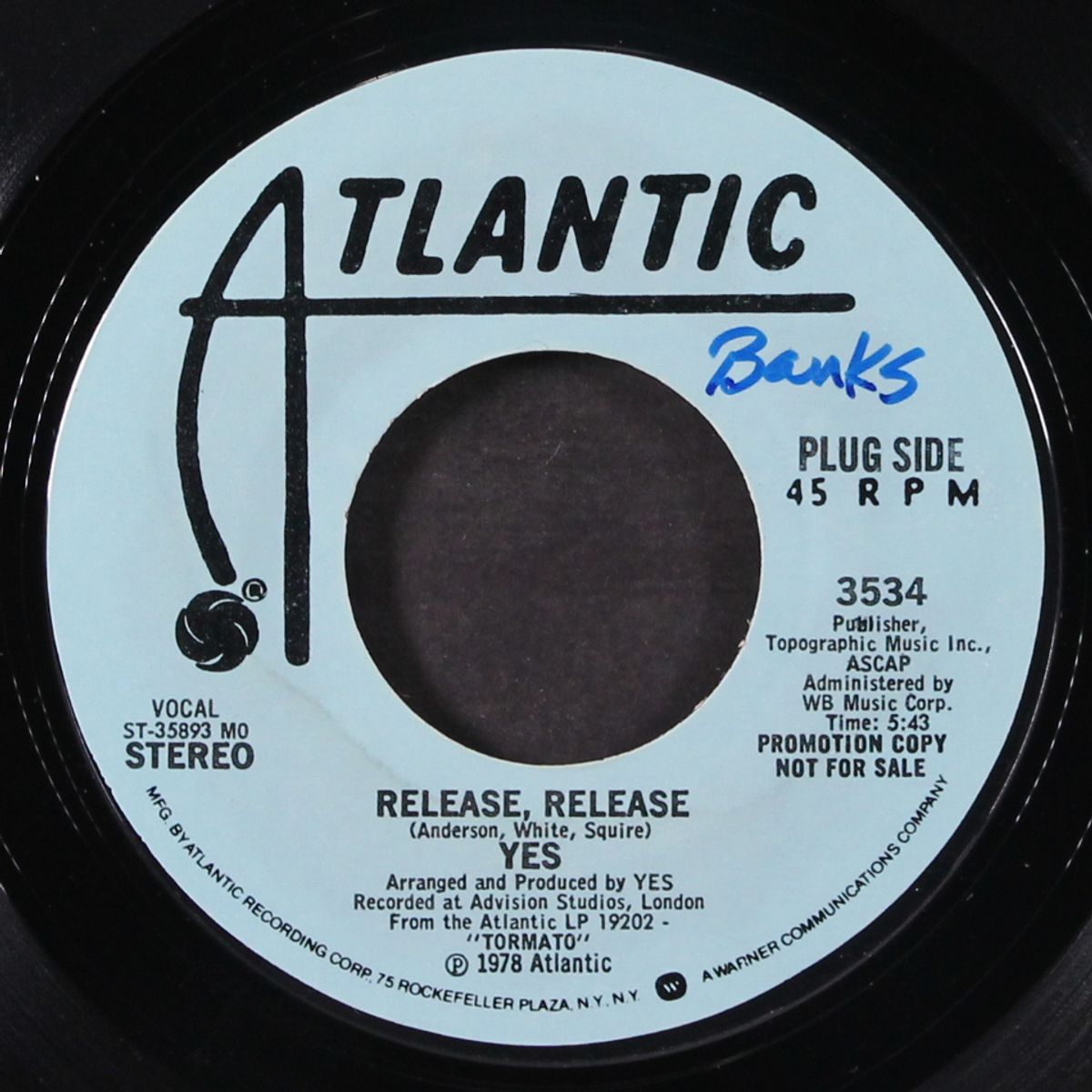 don't kill the whale / release, release by YES