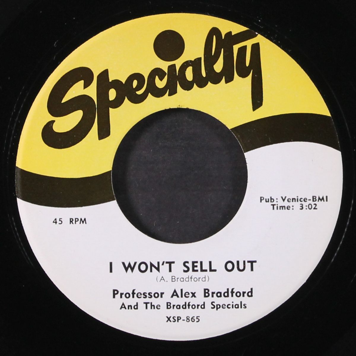 i won't sell out by PROFESSOR ALEX BRADFORD