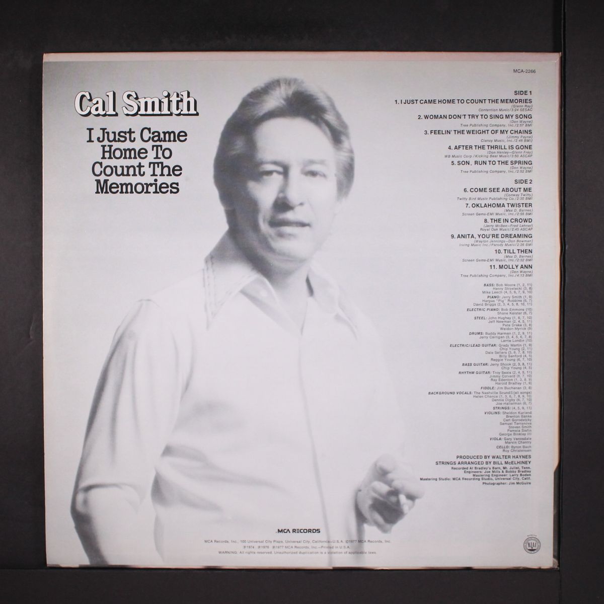 i just came home to count the memories by CAL SMITH