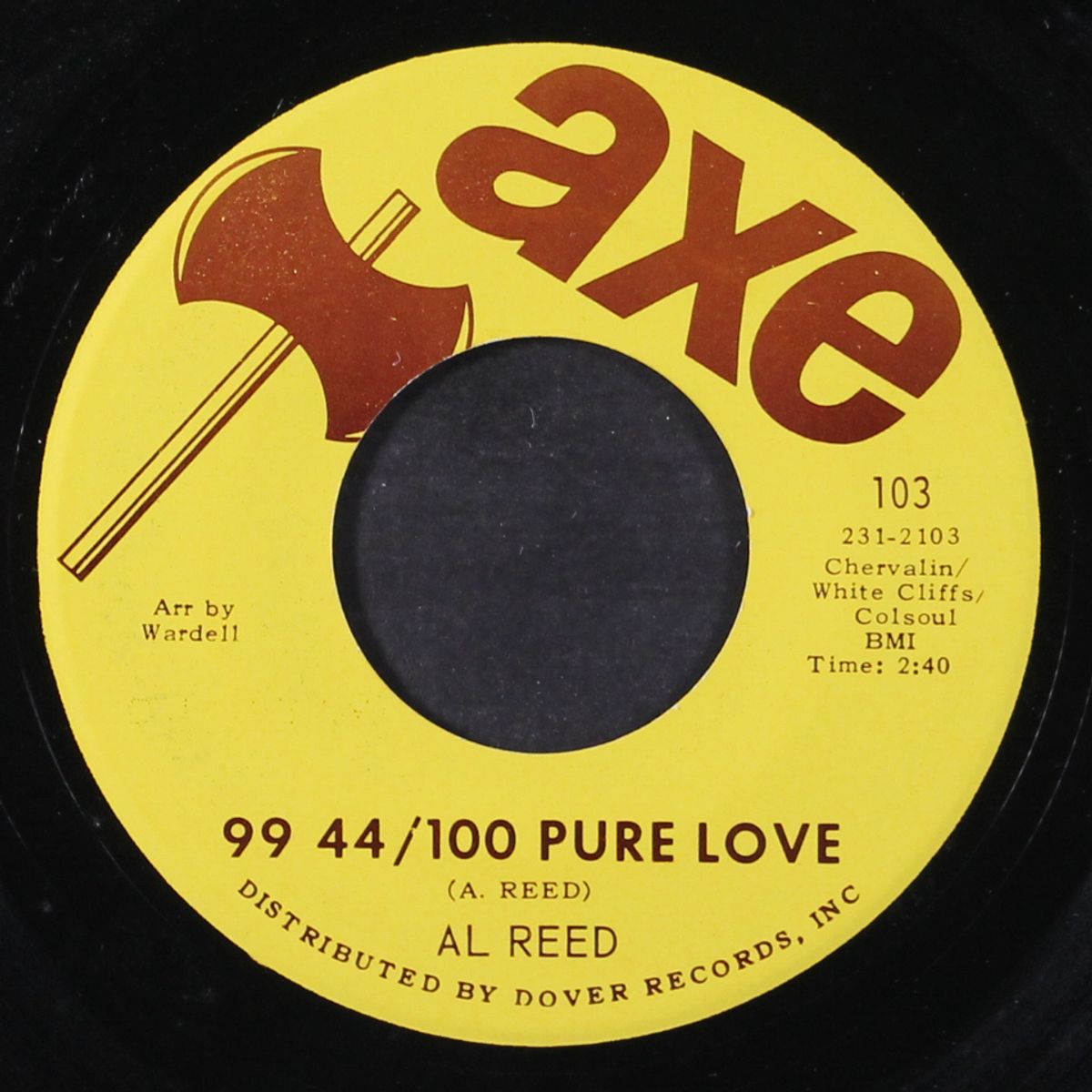 sorry about that / 99 44/100 pure love by AL REED
