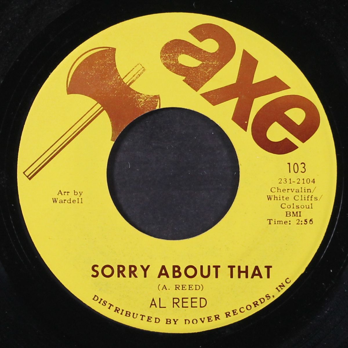 sorry about that / 99 44/100 pure love by AL REED