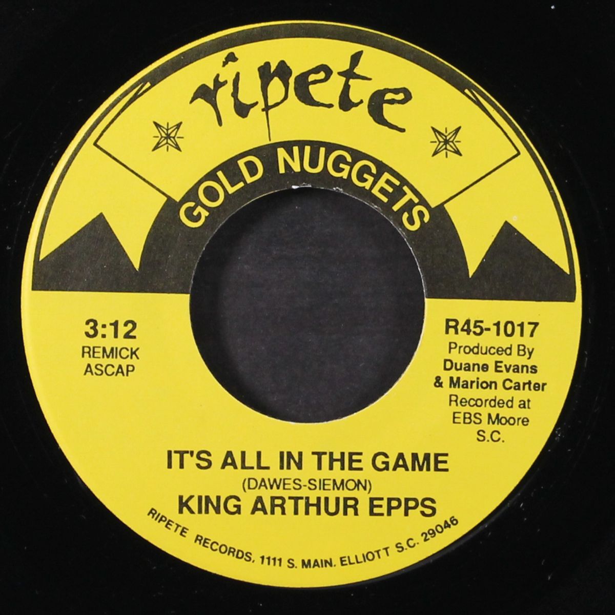 smoke gets in your eyes / it's all in the game by KING ARTHUR EPPS
