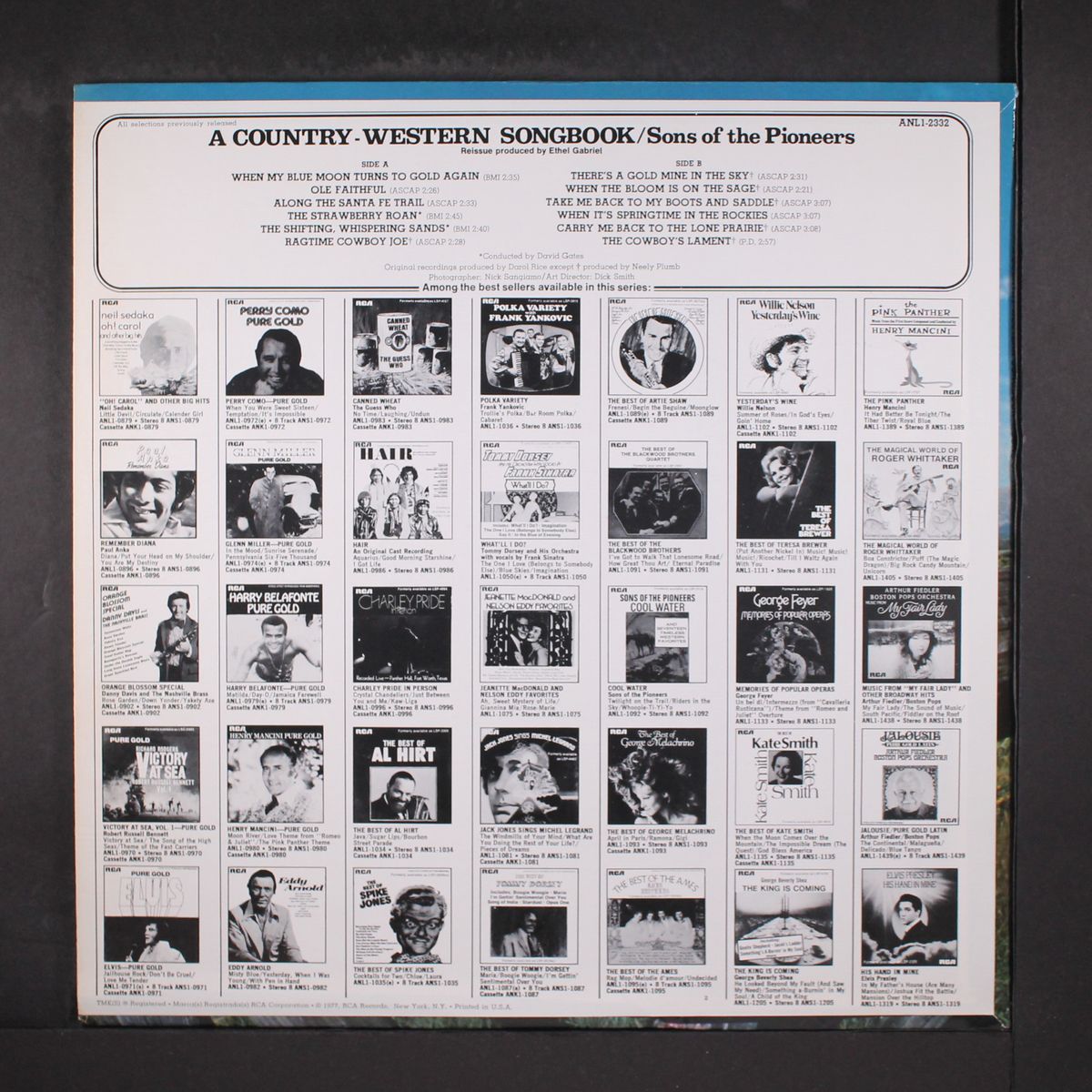 a country-western songbook by SONS OF THE PIONEERS