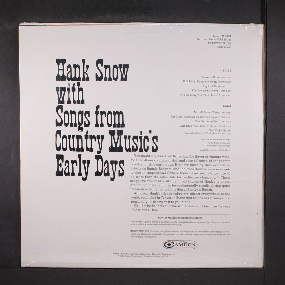 travelin' blues by HANK SNOW